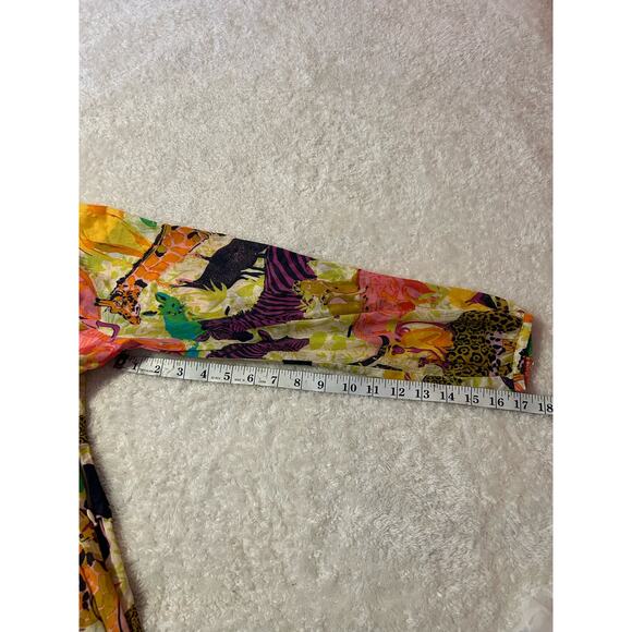 JCrew Tiered popover dress in Ratti safari print Size XS - Picture 3 of 7